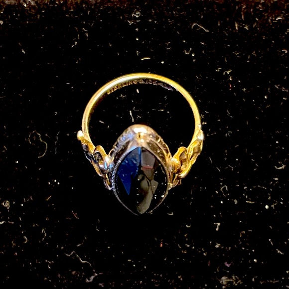 Sterling silver and 10 karat gold women’s vintage ring - Picture 2 of 5